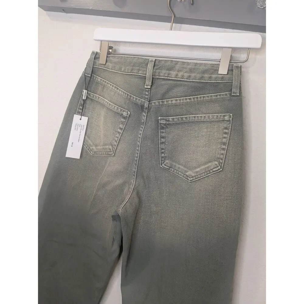 L'AGENCE Jones Ultra High Rise Stovepipe Jeans Jade Green Womens Size 25 NWT - Picture 6 of 8
